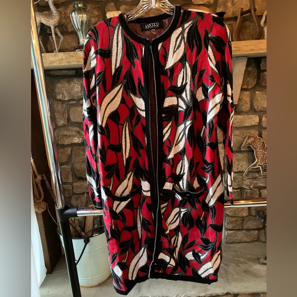 Kasper medium cotton duster cardigan